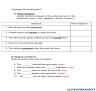 Language arts test worksheet